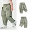 Ropa Infantil Balabala Pantalones para Niños Pantalones Largos para Niños Estilo Delgado de Verano para Niñas 2025 Nuevos Pantalones Cargo de Secado Rápido Modernos