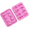 Molde de Silicona para Paletas de Dinosaurio de 8 Piezas (Sin Palo) Paleta para Niños de Grado Alimenticio Resistente a Altas Temperaturas para Hornear DIY