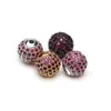 Cuentas esféricas de circón con microincrustaciones, accesorios para pulseras de cuentas DIY, accesorios de pulsera de alta calidad