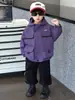 Chaqueta de Otoño para Niños 2026 Nuevo Estilo Coreano Cortavientos con Capucha para Niños Pequeños Ropa de Trabajo Elegante para Primavera y Otoño