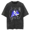 Tamanho Europeu Transfronteiriço Naruto Hip Hop Oversized Lavado Anime Camisetas m