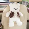 Caja de Pañuelos para Coche de Oso de Dibujos Animados Nueva Caja de Pañuelos Creativa para Colgar en el Coche Bolsa de Pañuelos de Peluche para Colgar en el Coche
