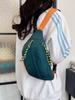 Bolso de cintura para mujer, moda de primavera y verano 2024, color contrastante, informal, sencillo, para hombre, bandolera de hombro de color liso