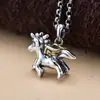 Nuevo collar de unicornio de plata de ley 925 lindo temperamento clavícula luz lujo nicho moda cumpleaños novia Día de San Valentín
