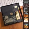 Conjunto de Caixa de Presente para Escritório, Caderno Estilo Chinês A5, Caderno Cultural e Criativo Estilo Chinês, Logotipo Personalizável