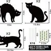Decoração de Halloween Placa de Jardim Exterior Cartão Festa de Feriado Atmosfera de Terror Gato Preto Brilhante Cartão de Chão