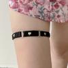 Gargantilla de Celebridad de Internet Elegante Ins Dark Punk Correa Chica Correa de Cuello Collar Cadena Correa de Anillo de Pierna de Doble Uso Cool Hip-Hop