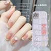 Manicura Aurora Lazo Joyería Rojo Internet Mixto Perla Semirredonda Súper Flash Diamante Fondo Plano Concha Diamante
