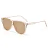 Gafas de Sol Aviador Retro Europeas y Americanas de Marco Grande para Mujer, Adecuadas para Caras Grandes, Efecto Adelgazante, Estilo Urbano de Moda, Protección Solar, Versátiles