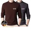 Abrigo de Terciopelo Otoñal de Manga Larga para Hombre con Cuello Medio, Camiseta Térmica de Temperatura Constante para Hombre, Terciopelo de Doble Cara para Otoño e Invierno
