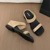 Sandalias de mujer sin cordones para uso exterior, antideslizantes, a la moda, que aumentan la altura, casuales, versátiles, tacón de cuña, sandalias simples retro de verano 2026