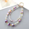 Estrellas de colores sirena colgante de teléfono móvil con cuentas cadena doble colgante de llavero accesorios colgantes para bolso