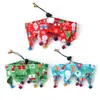 Cachecol triangular de Natal para animais de estimação, tecido macio com design de sino, cachecol para gato e cachorro, acessório de foto festivo, acessório de fantasia para animais de estimação