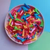 Clip de pato de plástico de color caramelo hecho a mano para niños, clip sólido de color, gelatina, accesorios para pasador de flequillo de niña pequeña, 3.5 cm