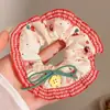 Scrunchie de Laço Estilo Coreano para Crianças Meninas, Elástico de Cabelo Fofo para Coques, Corda de Cabelo de Alta Elasticidade Acessório de Cabelo