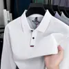 Camisa Polo Masculina de Manga Longa com Gola Lapela 100% Algodão Casual Tops Masculinos Piqué Bordado Camiseta 100% Algodão para Homens