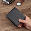 Personalizado RFID RF Shielded Wallet Genuine Leather Short Wallet Carteira Masculina Cross-border E-commerce Amazon Wallet