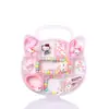 Accesorios para el Cabello de Niños Set de Collar de Kt Cat Princesa Elsa Color Macaron Pulsera para Bebé Niña Regalo de Día Festivo para Niños