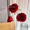Flor artificial 3 grande Austin rosa rosa vermelha Austin salão de casamento piso linha fundo parede flor decorativa