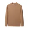 Popular Camiseta Térmica de Doble Cara para Hombre, Suéter Grueso de Punto con Cuello Medio Alto y Manga Larga para Otoño e Invierno