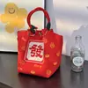 Bolso de Mano Tejido de Punto de Nuevo Estilo Transfronterizo con Diseño de Flor Hueca, Bolso de Regalo Tejido Simple y Versátil de Gran Capacidad