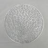 Simples cor sólida estilo europeu redondo PVC oco dourado placemat Hotel isolamento térmico antiderrapante café montanha-russa steak plate tapete