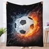 Manta de Franela Serie de Fútbol Manta para Siesta para Hogar Oficina Sofá de Sala de Estar Otoño e Invierno Manta de Franela