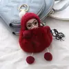 Llavero de Muñeca Peluche Nuevo Lindo de Ojos Grandes Bufanda Muñeca Elfo Colgante para Bolso Regalo para Estudiantes Adorno para Mujeres