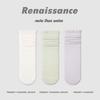 Calcetines de verano renacentistas para mujer, calcetines finos de primavera y otoño, medias blancas de pantorrilla, seda blanca, jk lolita, tubo mediano