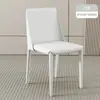 Cadeira de jantar moderna em couro de sela para uso doméstico, cadeira com encosto minimalista moderno, cadeira de mesa de jantar estilo italiano de luxo leve, cadeira de estudo