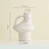 Vaso Cerâmico Estilo Wabi-Sabi Shumen, Decoração Retrô para Casa, Ornamento de Design de Nicho, Arranjo de Flores para Mesa de Sala de Estar