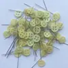 Botones de colores para coser y patchwork, 100 piezas/caja, Pines de fijación de cabeza plana para sastrería