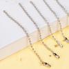 Accesorios de joyería DIY hechos a mano con cuentas, cadena de cuentas de 2,4 mm, hebilla de cadena de cobre, cadena de metal, accesorios, un paquete de 100