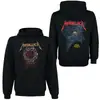 Moletom com Capuz Estilo Rock Dark com Pulseira de Metal Masculino Street Hip-Hop Blusa com Capuz Outono e Inverno Roupas Masculinas Personalizadas
