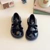 Sapatos de Couro com Laço da Moda para Meninas 2025 Nova Coleção de Primavera Versáteis Sapatos Casuais Estilosos Mocassins para Meninas