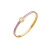 Caliente nuevo transfronterizo fabricantes de joyería de esmalte de acero inoxidable al por mayor pulsera de acero de titanio de moda simple con caída de color