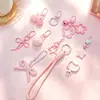 Llavero Colgante de Dibujos Animados DIY Hecho a Mano Cadena para Bolso Teléfono Cadena Terminada Anilla Abierta Paquete de Materiales Adornos Accesorios