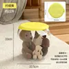 Cubo de Almacenamiento Infantil, Taburete de Almacenamiento para Juguetes y Muñecas, Taburete de Almacenamiento Transparente, Taburete Pequeño, Caja de Almacenamiento, Contenedor de Almacenamiento