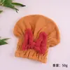 Gorro de ducha y gorro para secar el pelo para mujer, engrosado, súper absorbente, secado rápido, lindo diseño de lazo, toalla para secar el pelo de vellón de coral, venta al por mayor