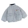 Chaqueta Acolchada de Algodón para Niños, Invierno para Niños, Gruesa con Felpa Adicional, Abrigo Cálido, Cuadros, Holgada, Estilo Coreano para Niñas, Chaqueta Acolchada de Algodón Versátil