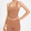 Celebridad de internet en vivo popular top deportivo de fitness con espalda descubierta en forma de I y cuello halter en forma de U ropa exterior ropa interior deportiva para correr