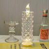 Lâmpada de vela rosa de simulação Ins, luz noturna criativa para quarto, mesa de cabeceira, lâmpada de atmosfera romântica, alto valor de cor, ornamentos de mesa
