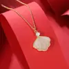 Novo colar S925 de prata de lei estilo chinês, corrente de clavícula com pingente de vieira de jade Hetian natural de luxo leve nicho, acessório de alta qualidade