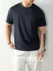 200 Peças! Camiseta Masculina de Algodão Mercerizado com Amônia Líquida, Fio de Alta Contagem, Gola Redonda, Manga Curta, Cor Sólida, Verão 2026, Alta Qualidade, Fresca e Respirável