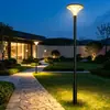 Luzes solares de jardim à prova d'água para paisagismo, luzes de rua externas, luzes de rua ultrabrilhantes para área cênica de parque de villa, luzes solares de jardim