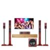 Altavoz de karaoke de madera Qisheng 5.1 para cine en casa, con Bluetooth, inalámbrico y para móvil.