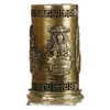 Quemador de Incienso Zen Estilo Chino con Relieve de Buda en Cuatro Lados y Pequeño Diseño de Nube Auspiciosa, Quemador de Incienso de Aleación para Ceremonia del Té y Decoración de Arte del Incienso