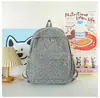 Estilo Coreano Ins Moda Versátil Bolsa de Ombro Dupla Estrela Feminina Design de Nicho Grande Capacidade Mochila Escolar Estudante Mochila Casual