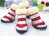 KBL zapatos de algodón nuevos para mascotas otoño e invierno zapatos para perro engrosados zapatos de oso de peluche botas para la nieve zapatos cálidos antideslizantes