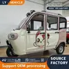 Triciclo Eléctrico Cerrado para Pasajeros y Carga, Adecuado para Fábrica, Uso Transfronterizo, Uso Doméstico y Transporte de Niños, con Techo
